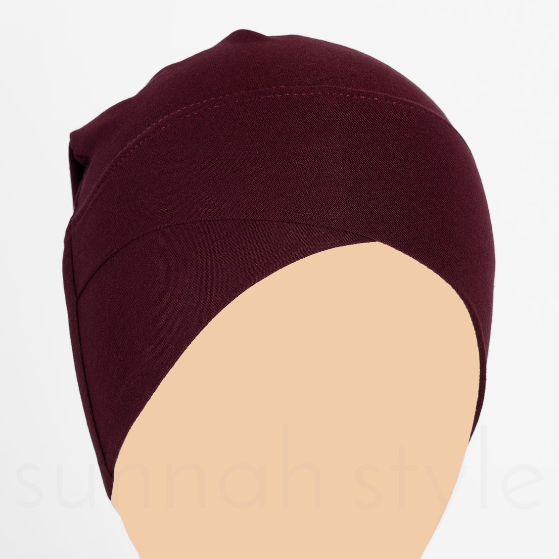 Sunnah Style Crossover Tube Underscarf Plum Hijab Cap